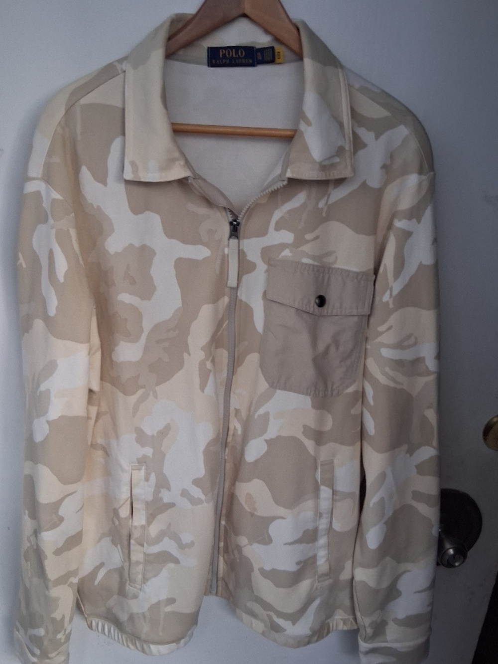 Polo Ralph Lauren Military Army Snow Camo Double Knit Jacket Big Pony Gentleman